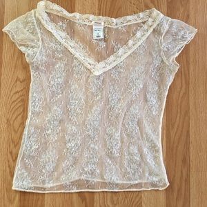 Beautiful feminine lace over shirt